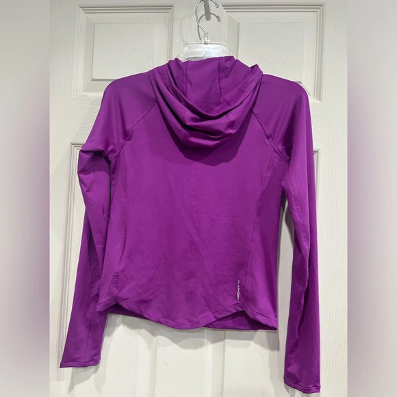 The North Face Girls Medium Amphibious Full-Zip Sun Hoodie Dark Pink Purple NWT - Picture 2 of 9